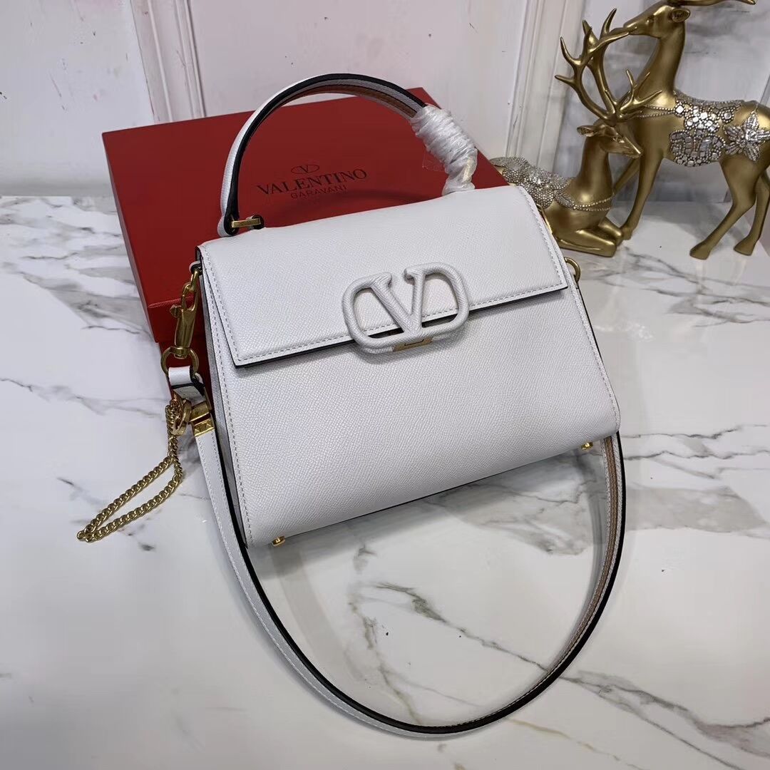 VALENTINO Origianl leather Tote Bag V0025 white