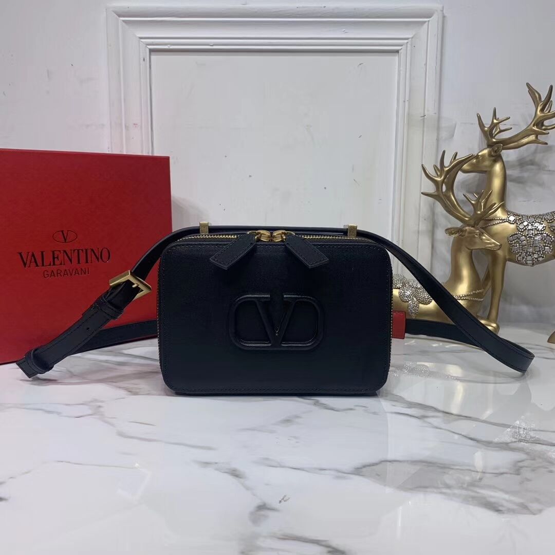 VALENTINO Origianl leather shoulder bag V0020 black