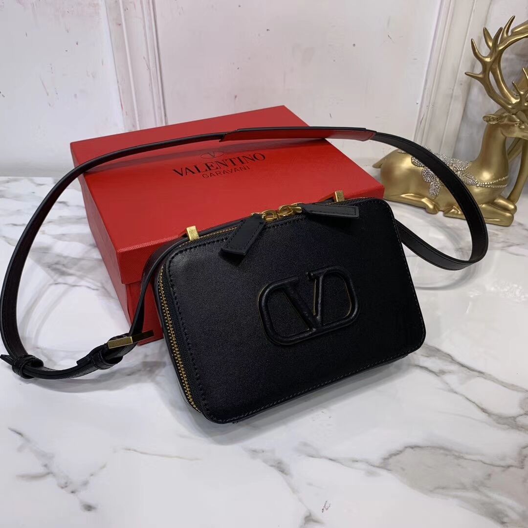 VALENTINO Origianl leather shoulder bag V0020 black