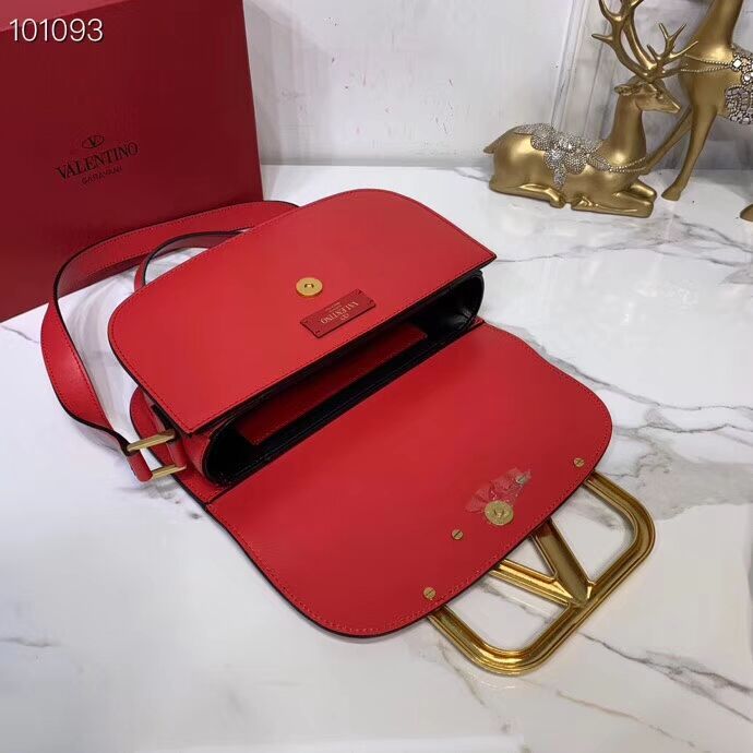 VALENTINO Origianl leather shoulder bag V0030 red