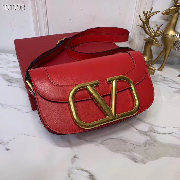 VALENTINO Origianl leather shoulder bag V0030 red