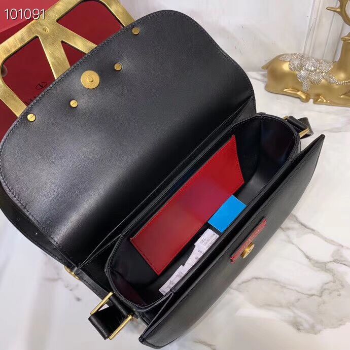 VALENTINO Origianl leather shoulder bag V0030A black