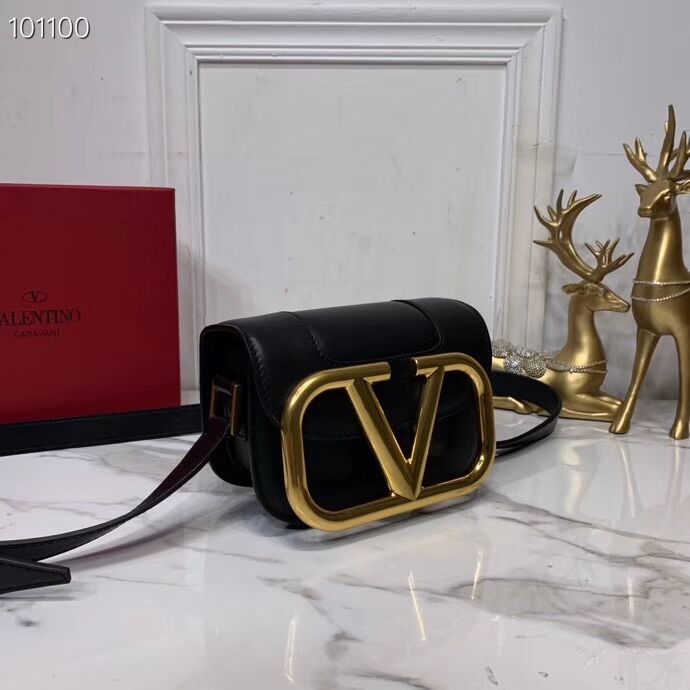 VALENTINO Origianl leather shoulder bag V0032 black