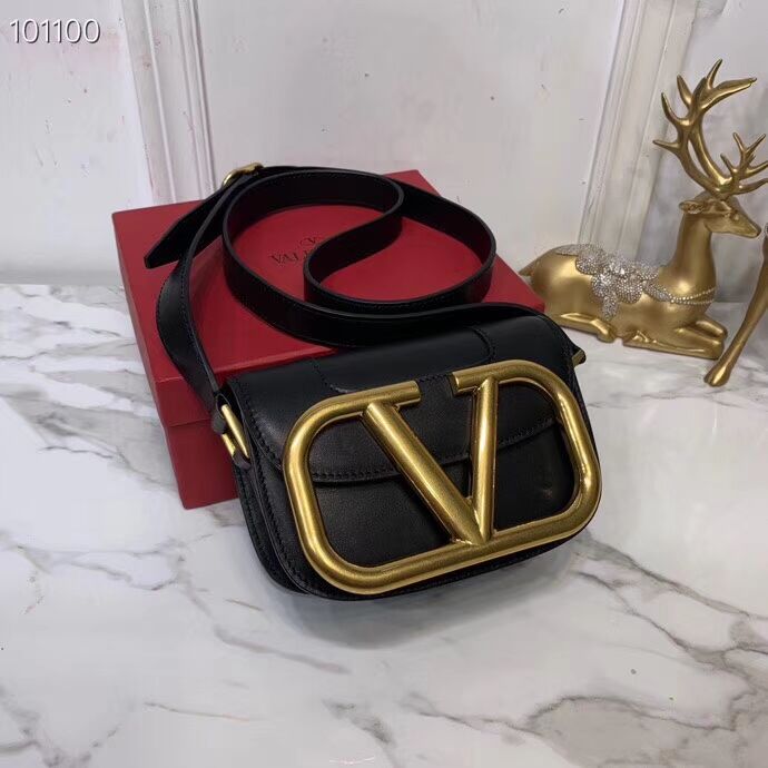 VALENTINO Origianl leather shoulder bag V0032 black