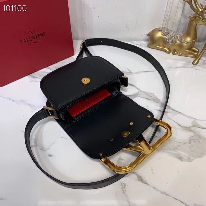 VALENTINO Origianl leather shoulder bag V0032 black