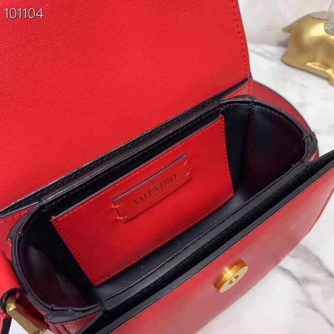 VALENTINO Origianl leather shoulder bag V0032 red