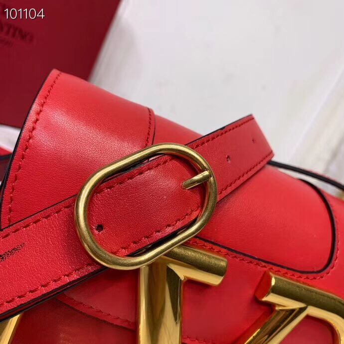 VALENTINO Origianl leather shoulder bag V0032 red