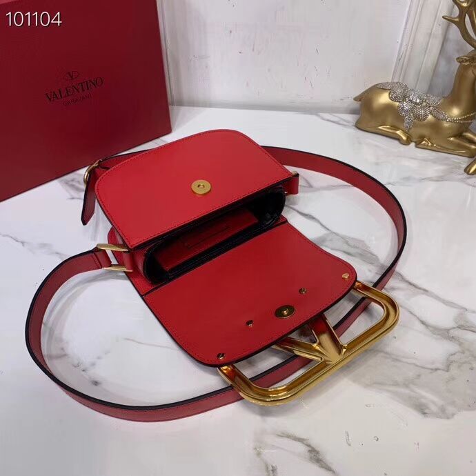 VALENTINO Origianl leather shoulder bag V0032 red