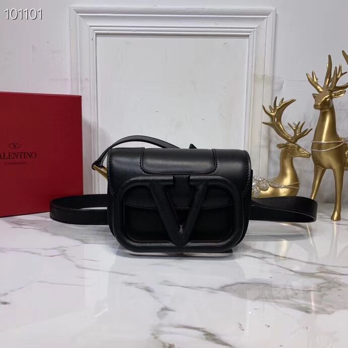 VALENTINO Origianl leather shoulder bag V0032A black