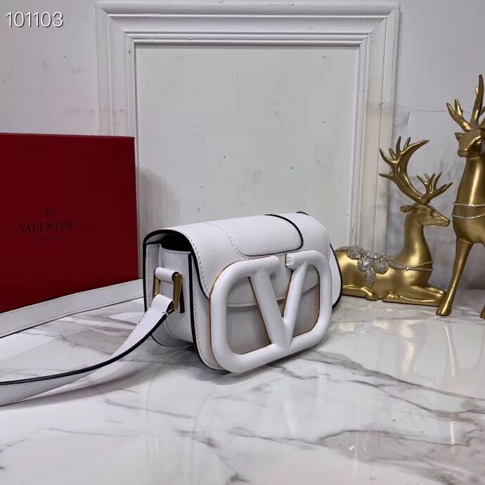 VALENTINO Origianl leather shoulder bag V0032A white 