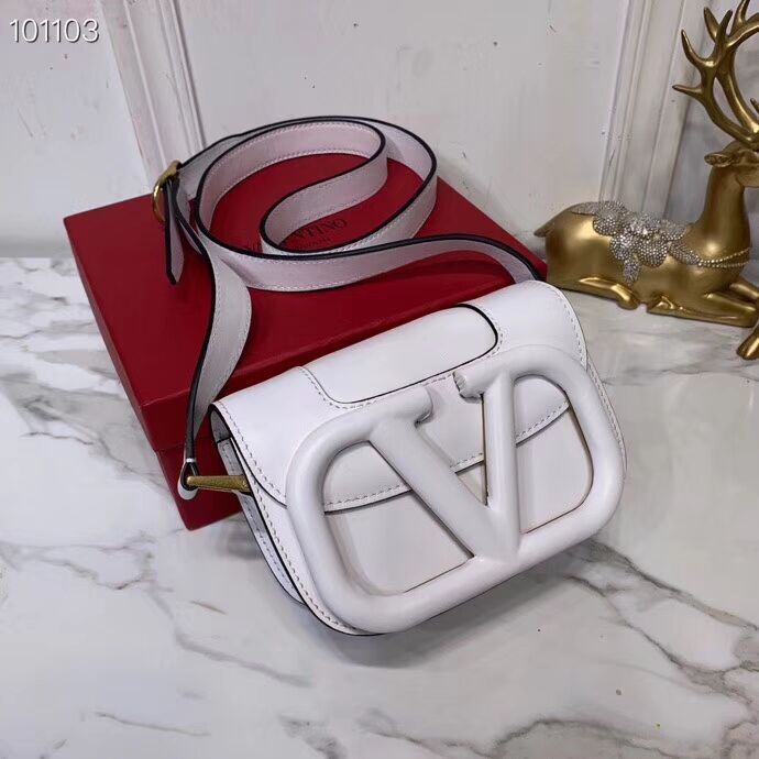 VALENTINO Origianl leather shoulder bag V0032A white 
