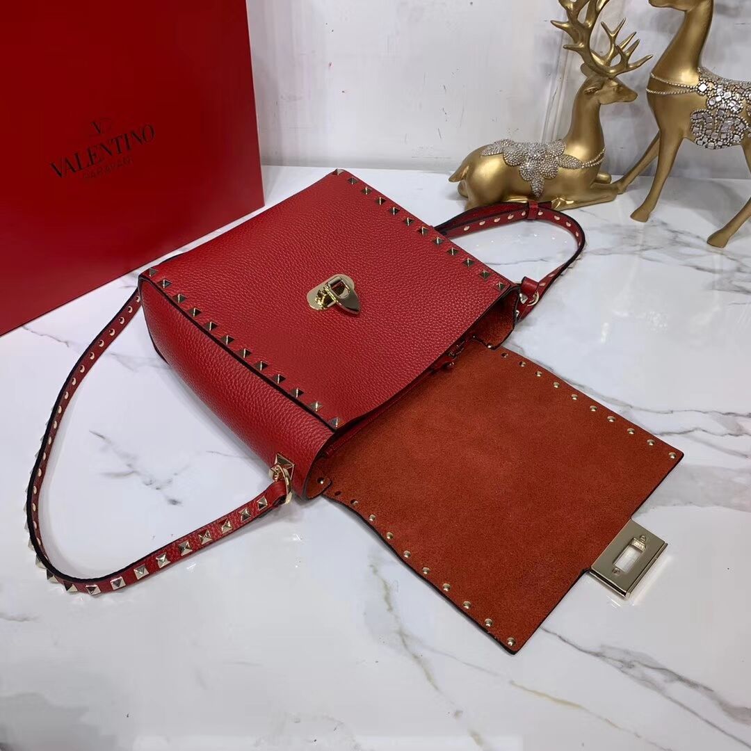 VALENTINO Origianl leather shoulder bag V0182 red