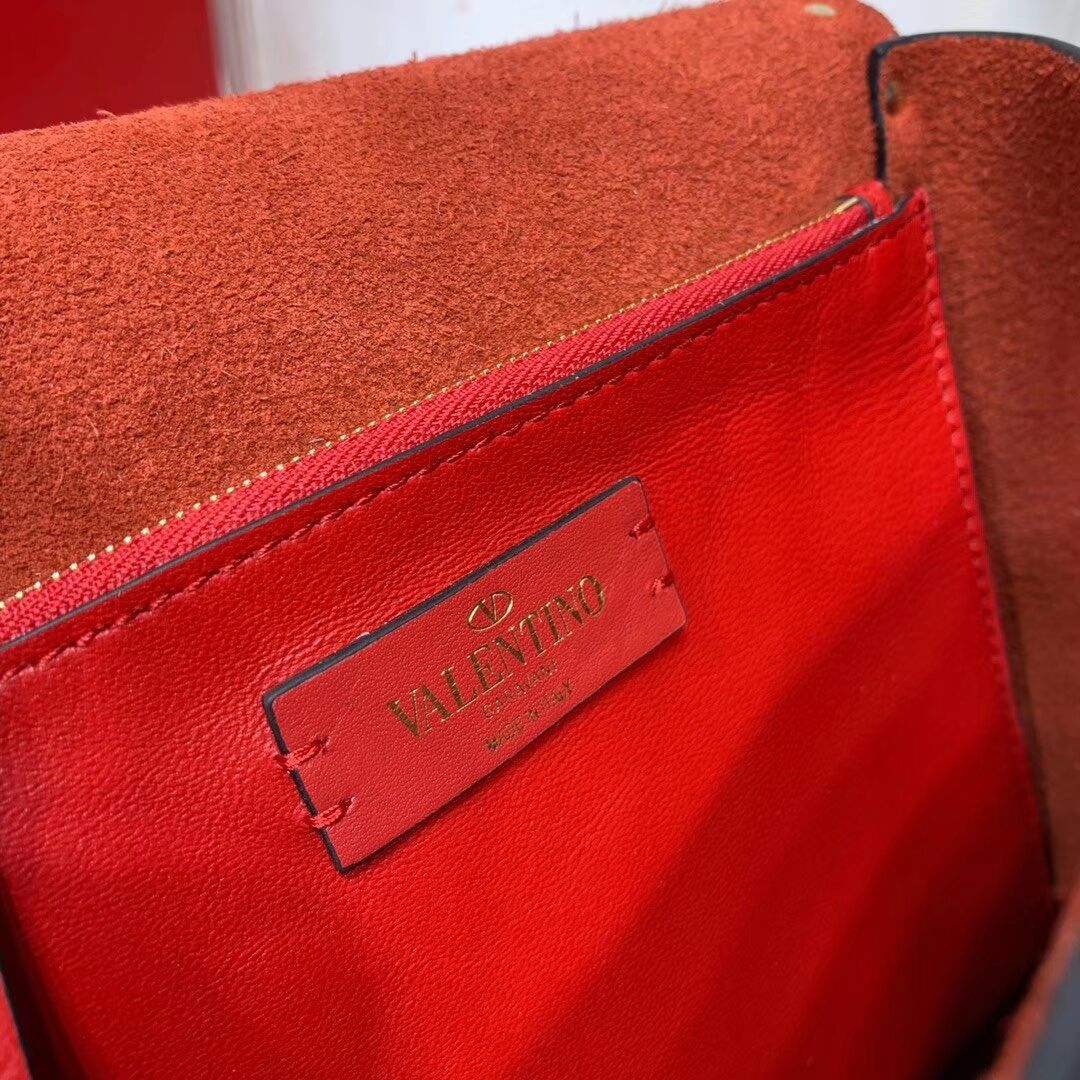 VALENTINO Origianl leather shoulder bag V0182 red