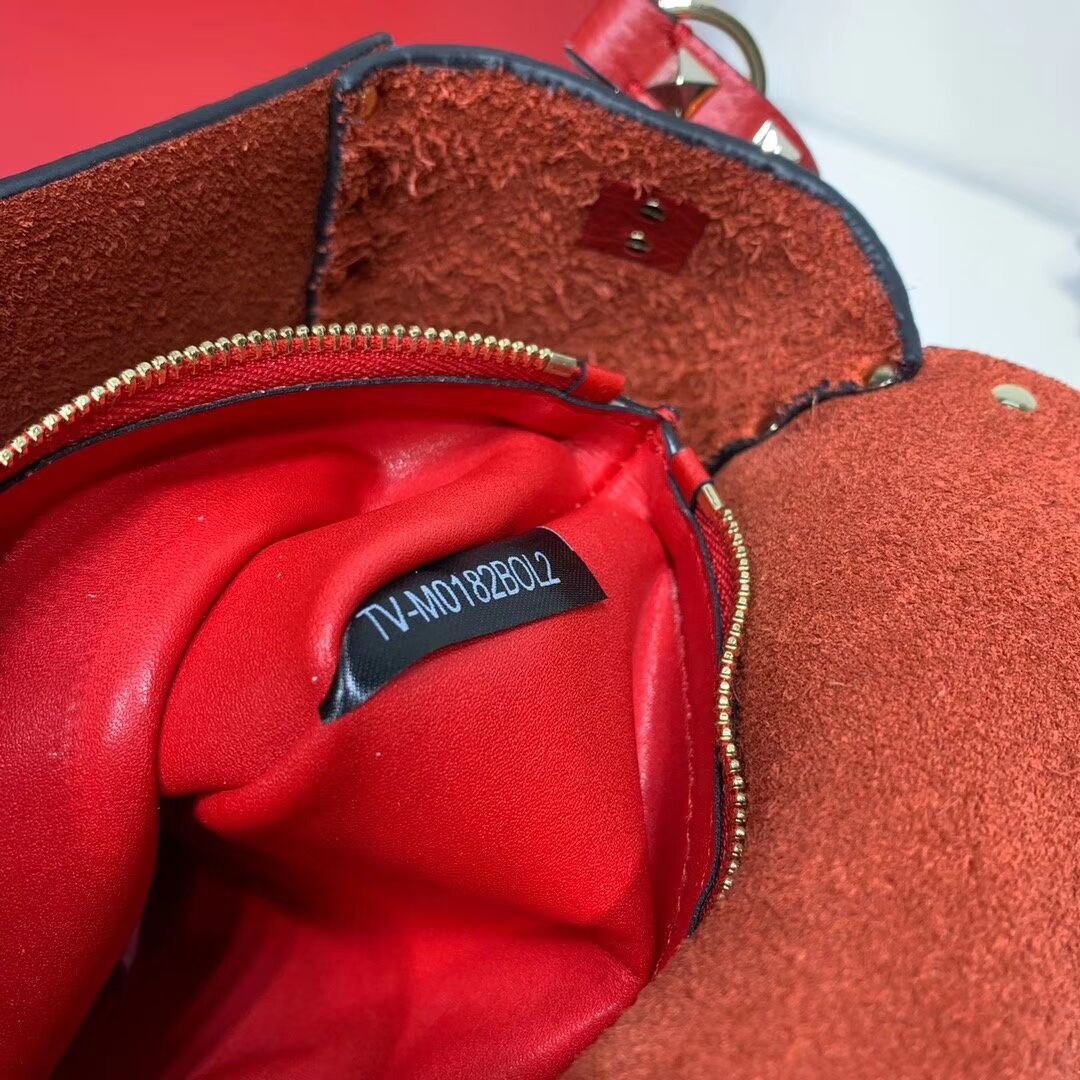 VALENTINO Origianl leather shoulder bag V0182 red