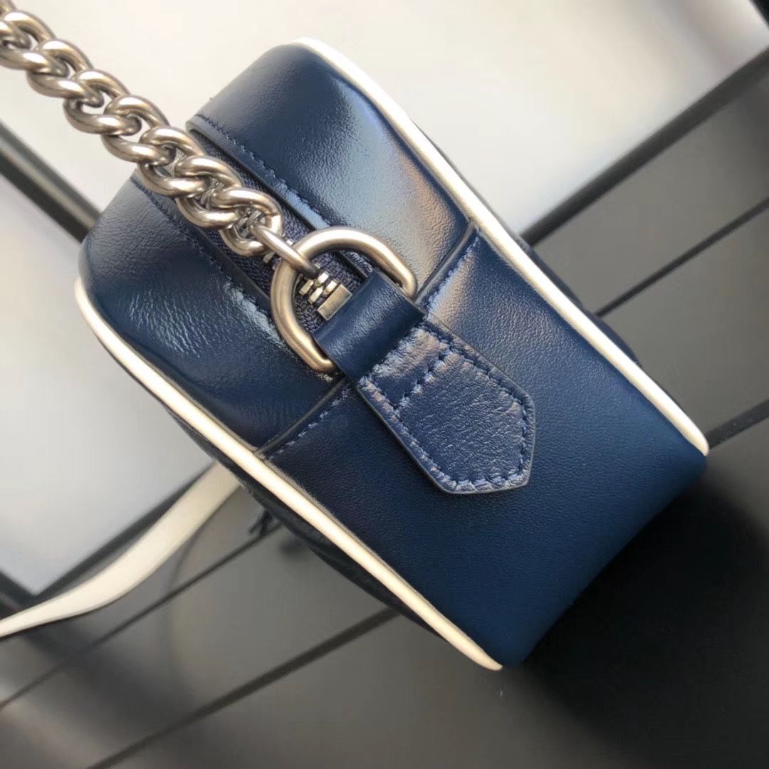 Gucci GG Marmont Matelasse mini Bag 448065 Navy