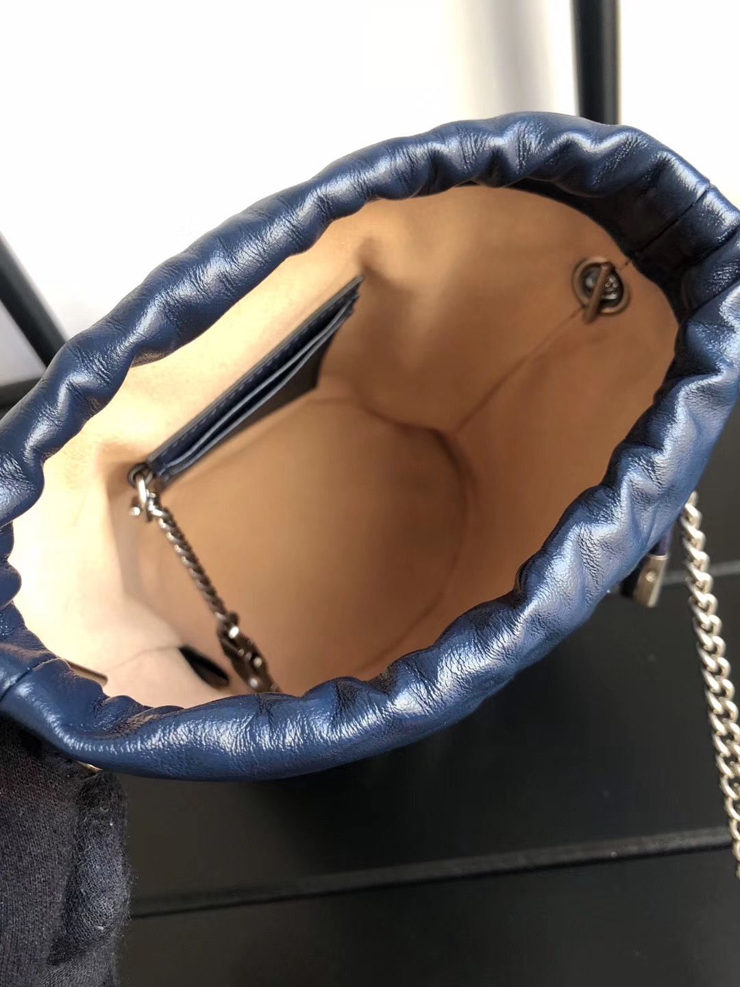 Gucci GG Marmont mini bucket bag A575163 Navy
