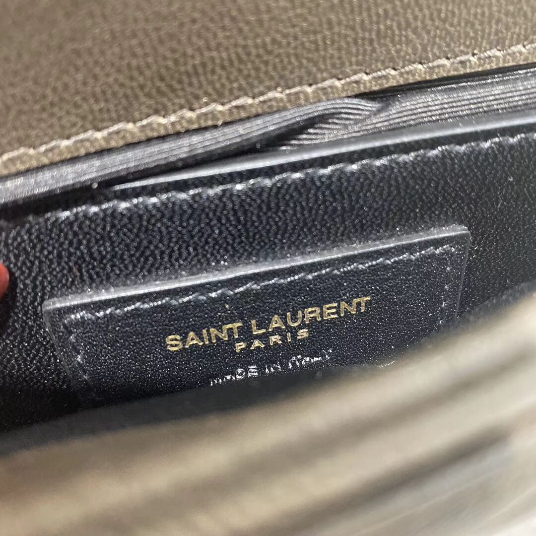 SAINT LAURENT leather shoulder bag Y579607 grey