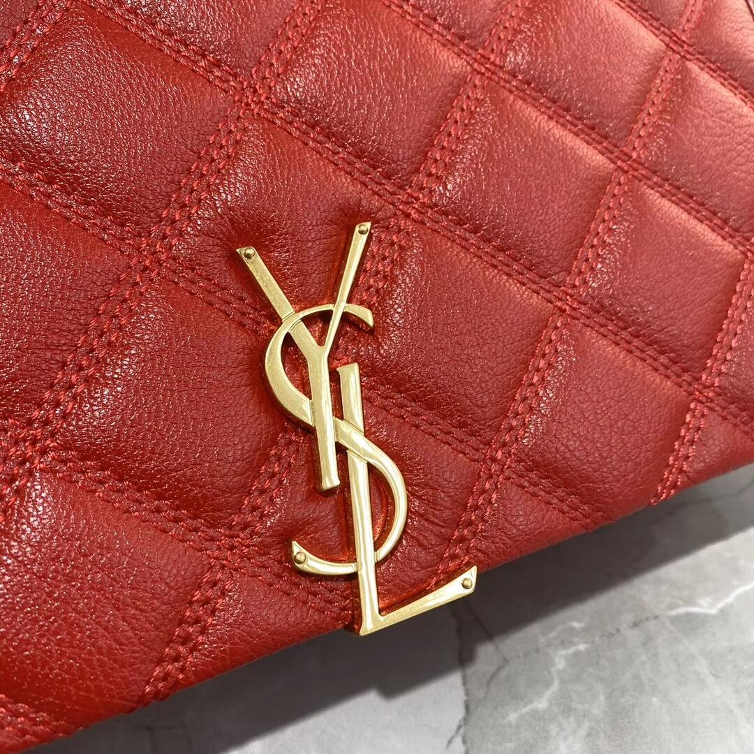 SAINT LAURENT leather shoulder bag Y579607 red