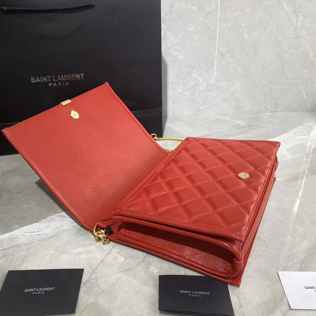 SAINT LAURENT leather shoulder bag Y579607 red