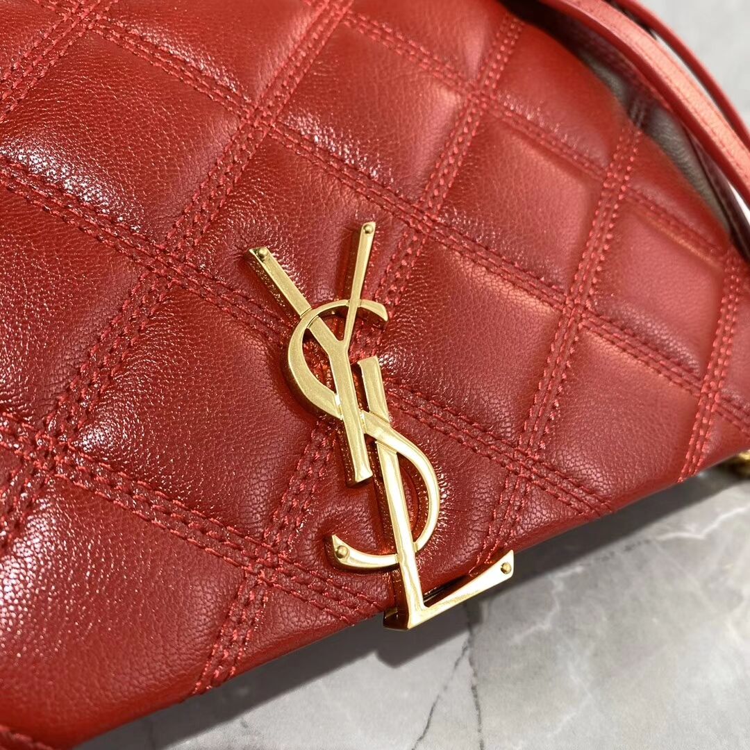 SAINT LAURENT leather shoulder bag Y585031 red