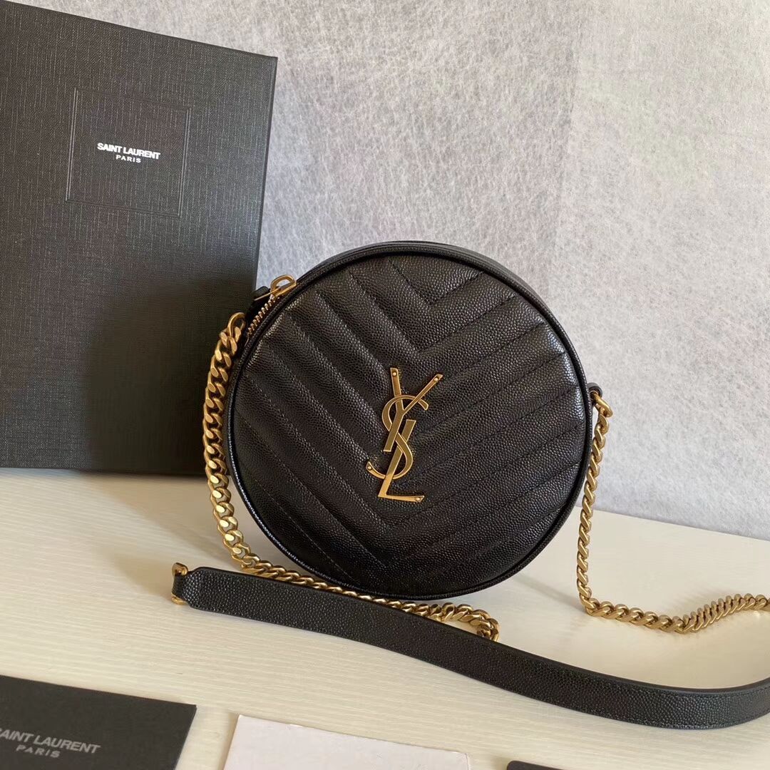 SAINT LAURENT leather shoulder bag Y610436 black