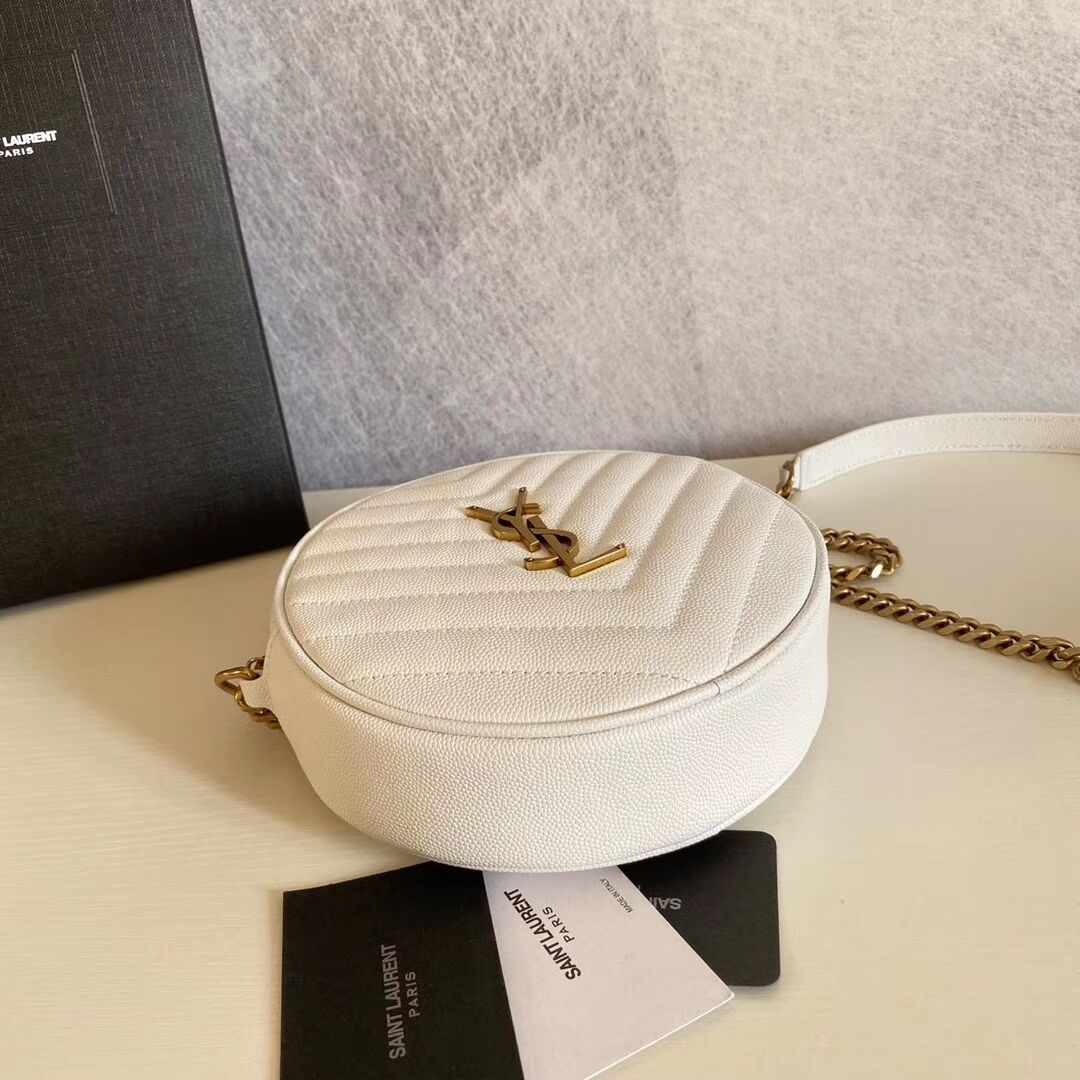 SAINT LAURENT leather shoulder bag Y610436 white