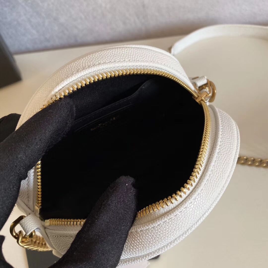 SAINT LAURENT leather shoulder bag Y610436 white