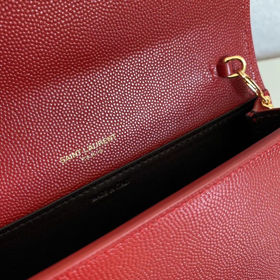SAINT LAURENT leather shoulder bag Y659193 red