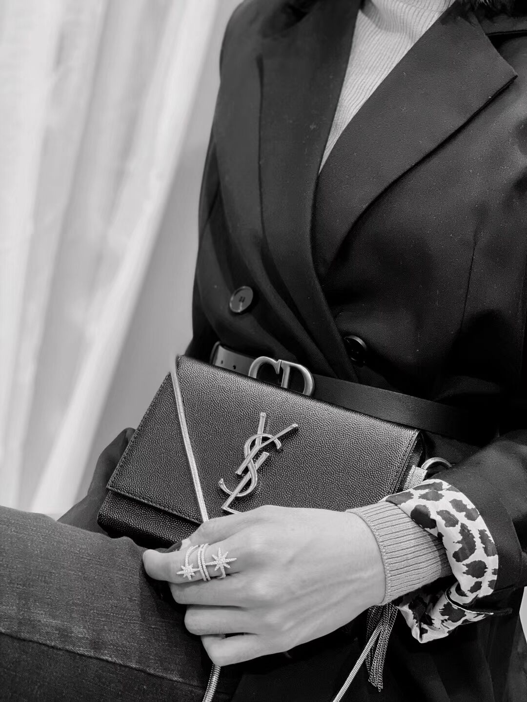 Yves Saint Laurent Kate mini Original leather Shoulder Bag Y593122 Black