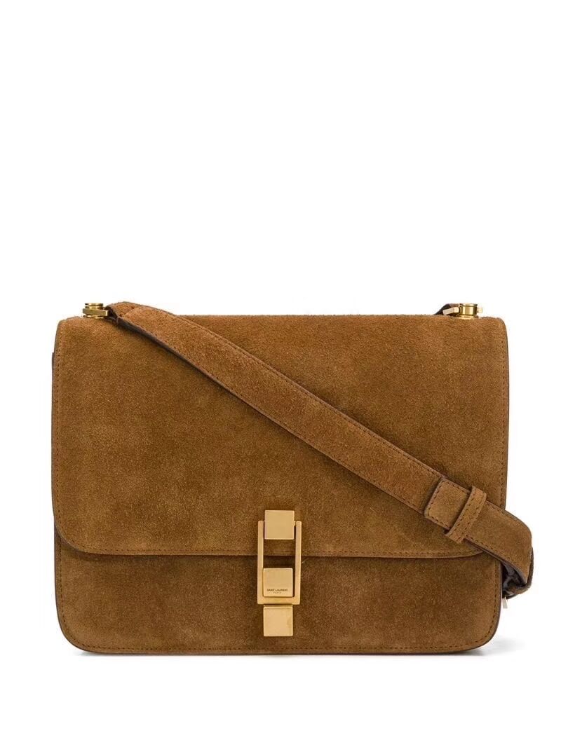 Yves Saint Laurent Small Original Nubuck leather Shoulder Bag Y585061 brown