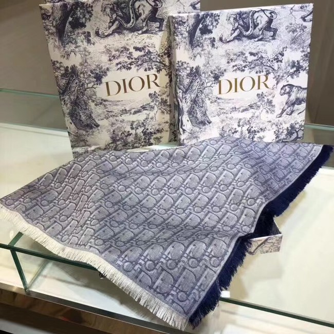 DIOR OBLIQUE STOLE IN WOOL AND CASHMERE C346