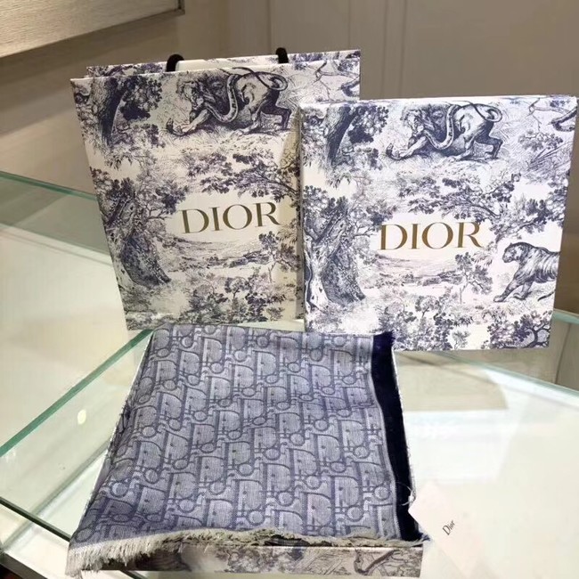 DIOR OBLIQUE STOLE IN WOOL AND CASHMERE C346