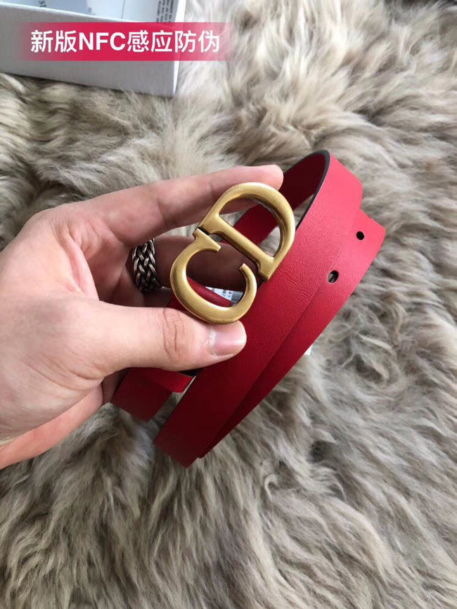 Dior Calf Leather Belt Wide with 20mm 5361 red
