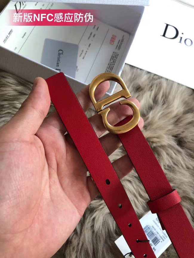 Dior Calf Leather Belt Wide with 20mm 5361 red