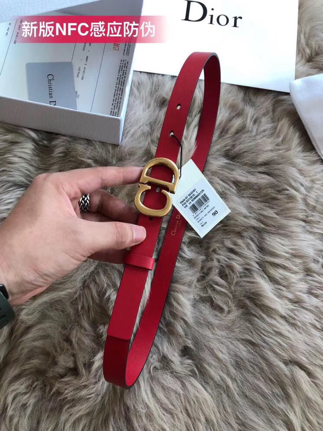 Dior Calf Leather Belt Wide with 20mm 5361 red