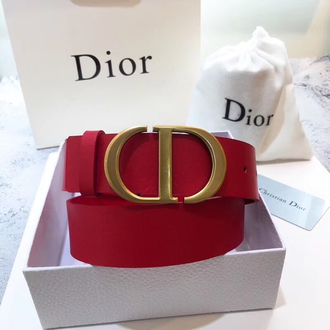 Dior Calf Leather Belt Wide with 40mm 5362 red