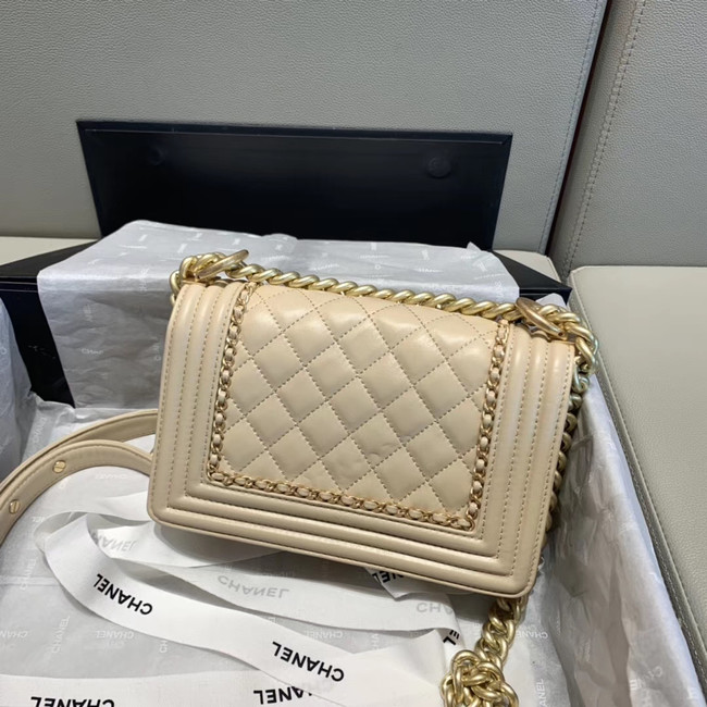 BOY CHANEL flap bag A67085 cream