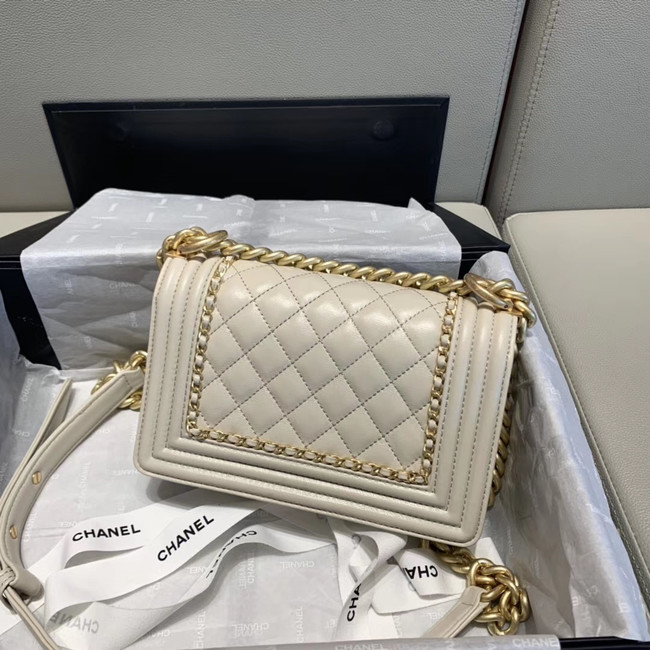 BOY CHANEL flap bag A67085 white