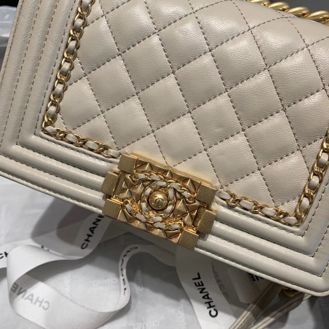 BOY CHANEL flap bag A67085 white