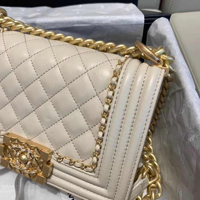 BOY CHANEL flap bag A67085 white