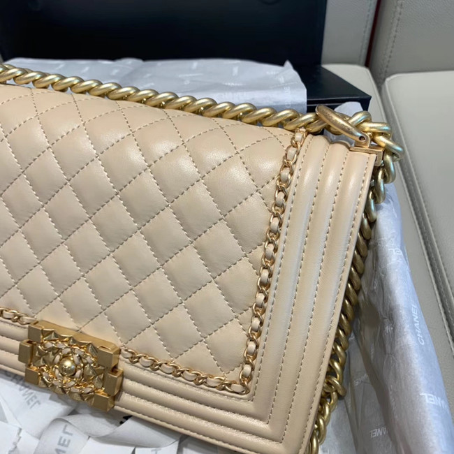 BOY CHANEL flap bag A67086 cream