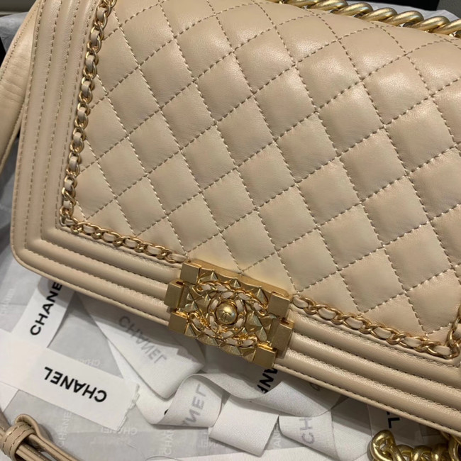 BOY CHANEL flap bag A67086 cream