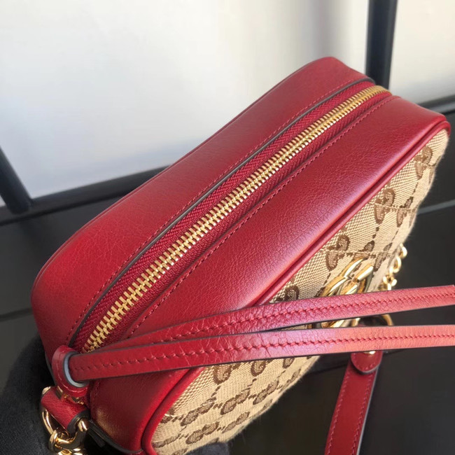 Gucci GG Marmont canvas mini Bag 448065 red