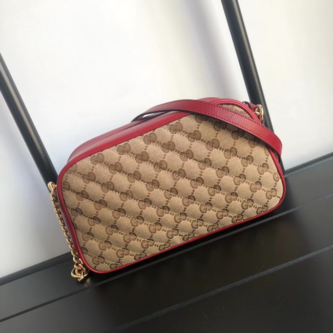 Gucci GG Marmont small shoulder bag 447632 red