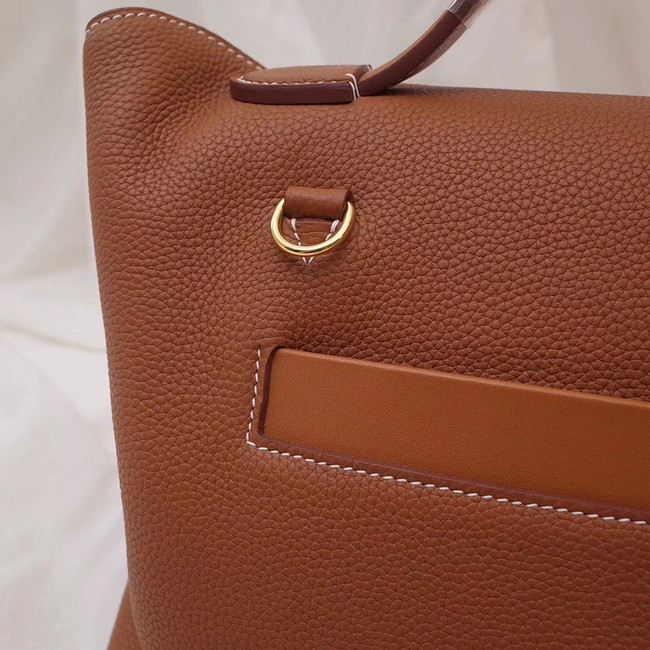 Hermes Kelly togo Leather Tote Bag H2424 brown