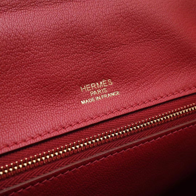 Hermes Kelly togo Leather Tote Bag H2424 red