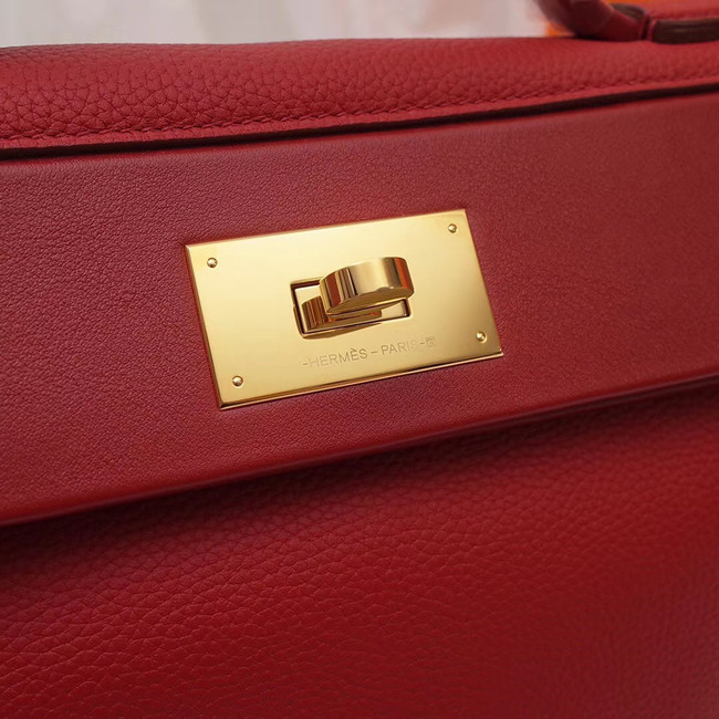 Hermes Kelly togo Leather Tote Bag H2424 red