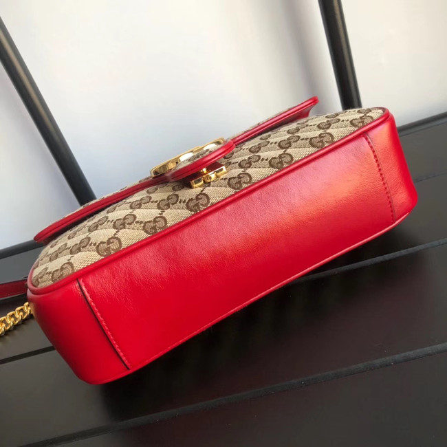 Gucci GG Marmont small shoulder bag 443497 red