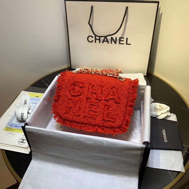 CHANEL 19 Flap Bag AS0974 red