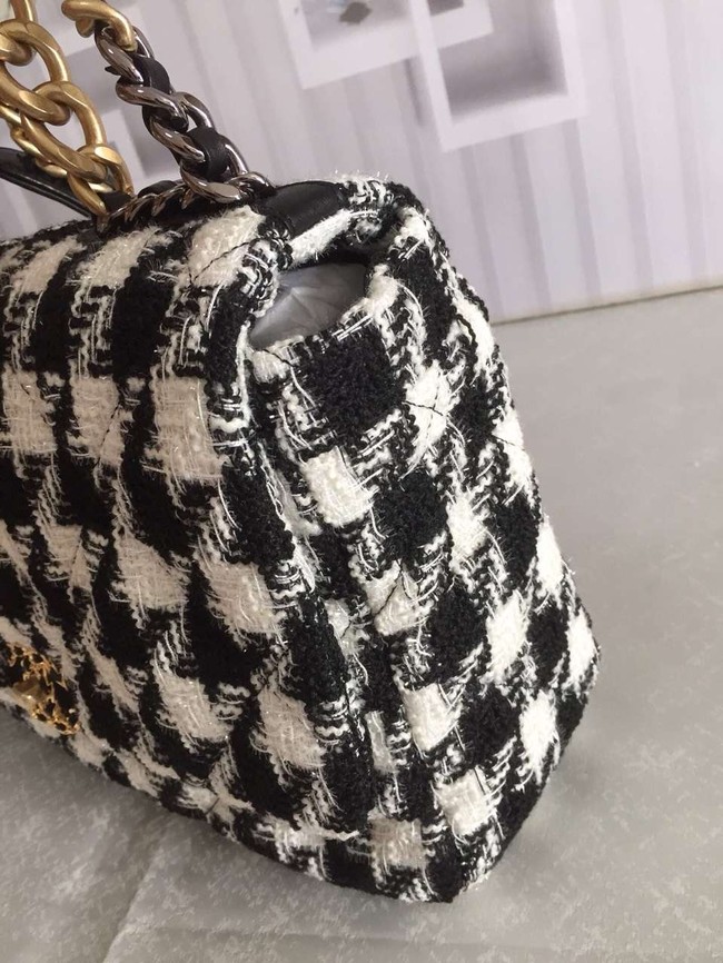 CHANEL 19 Flap Bag AS1162 black&white